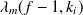 $\displaystyle  \lambda _ m(f-1,k_ i)  $