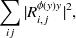 $\displaystyle  \sum _{i \undefined j}| R^{\phi (y)y}_{i, j}|^2, \label{eqevalFunc1} $