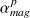 $\alpha ^ p_{mag}$