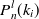 $\displaystyle  P^ l_ n(k_ i)  $