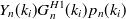 $\displaystyle  Y_ n(k_ i) G^{H1}_ n(k_ i) p_ n(k_ i)  $